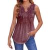 Womens Summer Tank Tops  Pleated V Neck Printing Casual  Top Tank Tops For Women Loose Fit Sleeveless Tunic Shirts