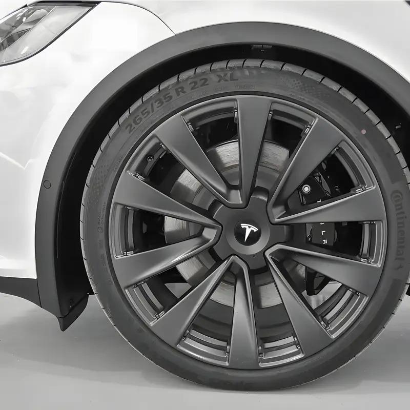 4pcs for Tesla Model 3 Model Y Badge Covers Hub Caps 4pcs 56mm Hub Center Caps for Tesla Model Y X S 2023 Auto Accessories Style