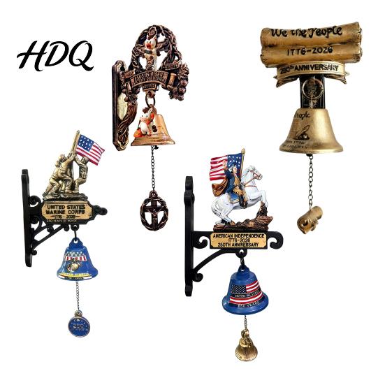 Shop Doorbell Clock Wall Mounted Cast Iron Bell for Outdoor Vintage Dinner Weather-resistant Rustic Hanging Outside Front Door Garden Home Decor