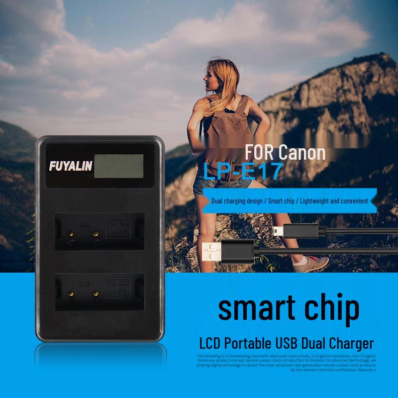 FUYALIN LP-E17 USB Dual Charger for EOS 750D 760D M3 LC-E17C