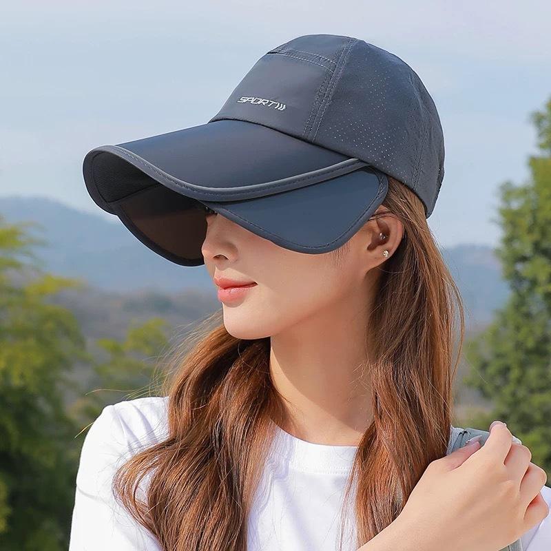 New sunscreen cap women's UV protection travel sunshade baseball cap wide brim enlarged adjustable sun hat
