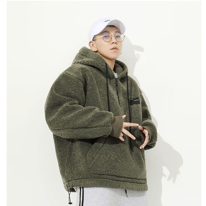 Men's Top Plush Hooded Sweatshirts Fashion Hoodie Y2K Street Wear New Sports Hoodies