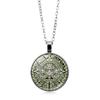 Aztec Calendar Stone Pattern Time Women's Jewelry Mayan Calendar Pendant Necklace