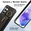 Кожаная задняя крышка-кошелек на молнии с подставкой для Samsung Galaxy S25/S24 с плечевым ремнем