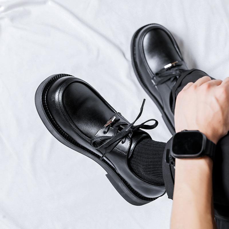 Британский стиль платье бизнес платформа шнуровка мокасины повседневные универсальные повседневные дерби кожаные туфли мужские 8113-R