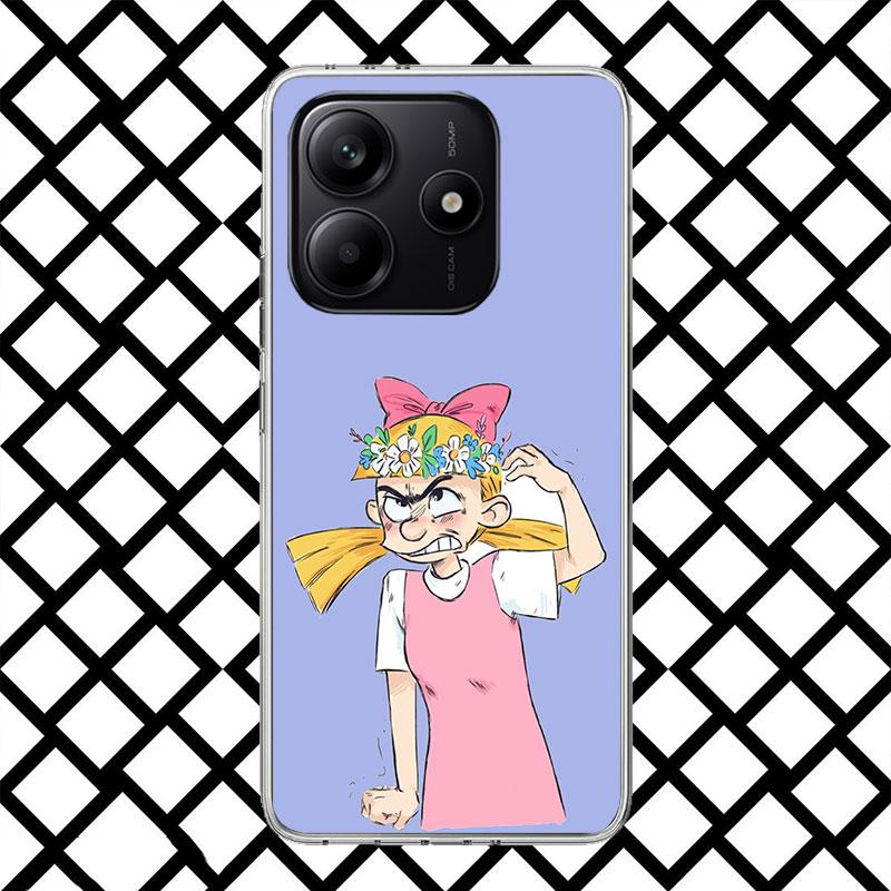 Мультяшный чехол для телефона Hey Arnold для Xiaomi Redmi Note 15 14 14S 13 12 12S 11 Pro Plus 11E 11T 11S 10S 5G Мягкий чехол Fundas