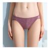 1 Pc Low Waist Sexy Lace Triangle Briefs Silky Smooth and High Elasticity Silk Home Underwear Briefs