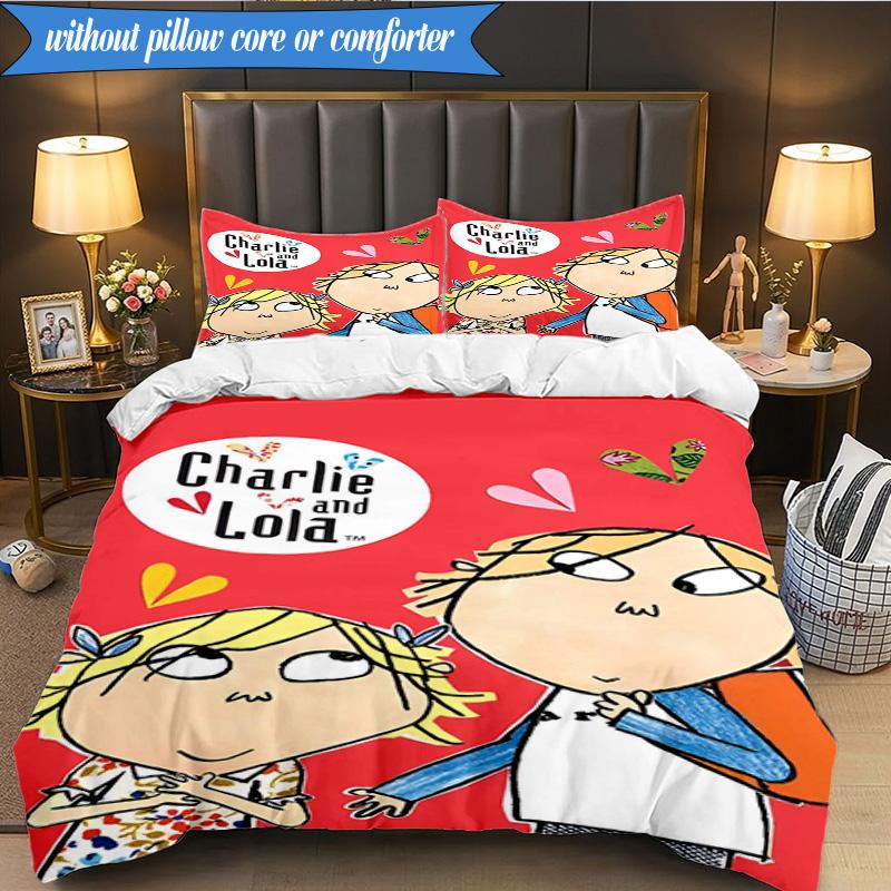3PCS Lola Adventure Bedding Set,Including 1pc Duvet Cover And 2pcs Pillowcases Perfect for Bedroom, Dormitory, Fan Christmas gift