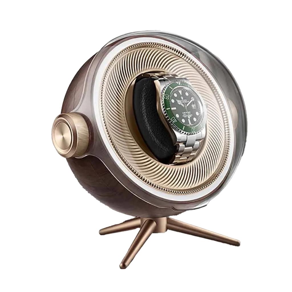 High End Silent Breathing Light Watch Winders Holder Open Lid Stop Run Anti Magnetic Extremely Watch Case Box Customized Logo