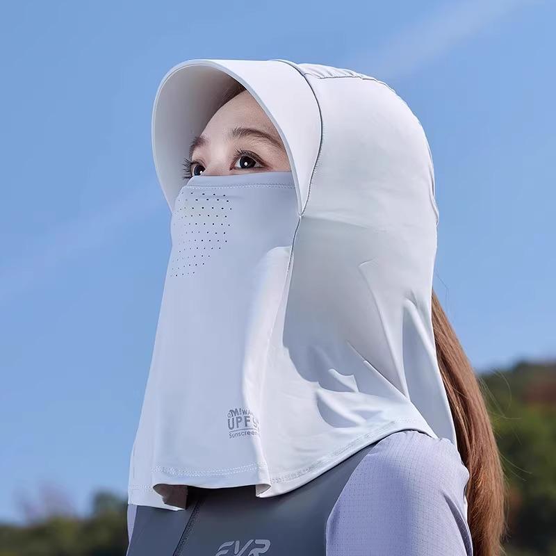 Женская летняя солнцезащитная маска для лица из ледяного шелка с защитой от УФ-лучей для велоспорта