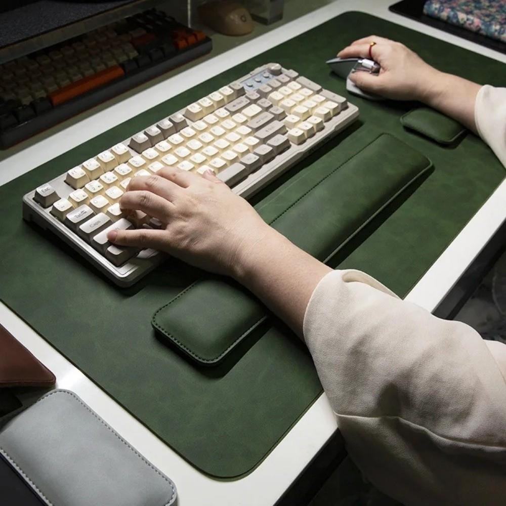 PU Desk Pad Waterproof Laptop Desk Mat Portable Large Mousepad  Mouse Wrist Guard