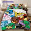 Pikachu Set Cute Pokmon Theme Threepiece Set 1 Duvet Cover 2 Pillowcase Without Core Soft And Comfortable Christmas Birthday Gift