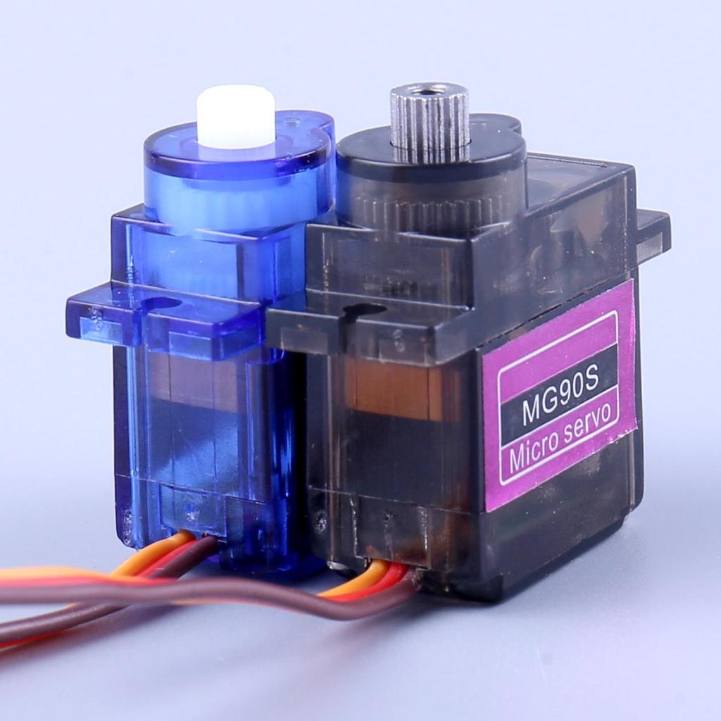 MG90S Полностью металлический редуктор 14g сервопривод наклона (Модернизированный ES08MA, размер 9 г) для моделей самолетов