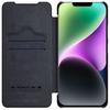 Чехол Nillkin Qin Leather для iPhone 14 Plus - черный флип-чехол с защитой камеры