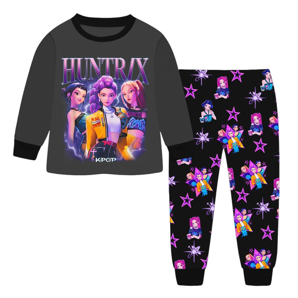 Children's Fashion Suit Skirt Round Neck Long Sleeve Top Pants