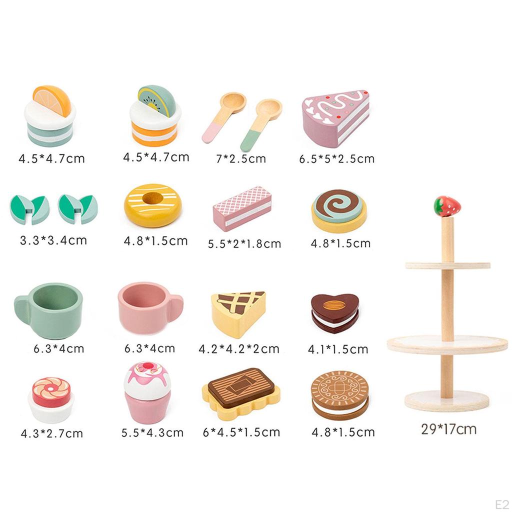 Детский набор игрушек для послеобеденного чая, миниатюрные праздничные миниатюрные игрушки для маленьких девочек, хороший подарок, игрушки Монтессори для 3, 4, 5, 6 лет