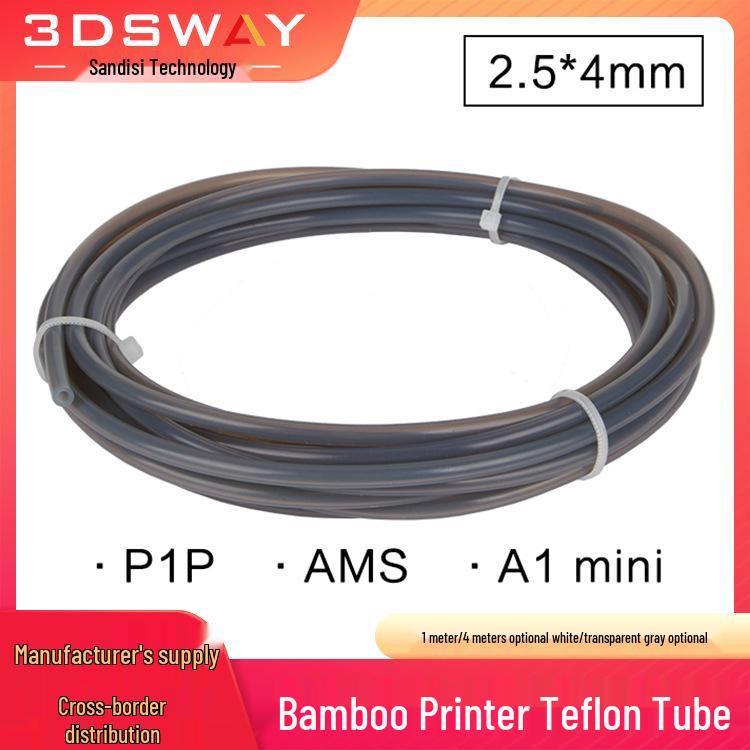 Бамбуковая нить для 3D-принтера, Направляющая трубка PTFE, 2,5*4 мм, P1P AMS A1 Mini