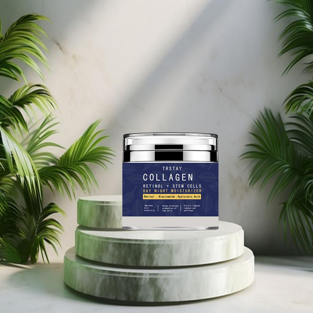 КОЛЛАГЕН РЕТИНОЛ + СТВОЛОВЫЕ КЛЕТКИДНЕВНОЙ НОЧНОЙ УВЛАЖНЯЮЩИЙ КРЕМ Ретинол. Ниацинамид. Гиалуроновая кислота улучшает эластичность кожи.