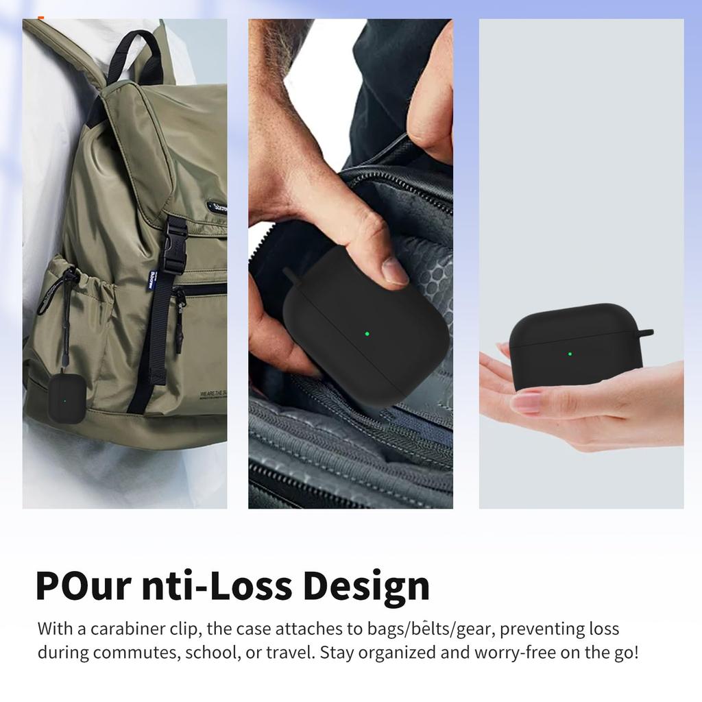 Для Airpods Pro 3 Чехол Крышка Защитный Силиконовый Чехол для Наушников (с карабином + шнурком + чистящим карандашом) Чехол для Airpods Pro 3