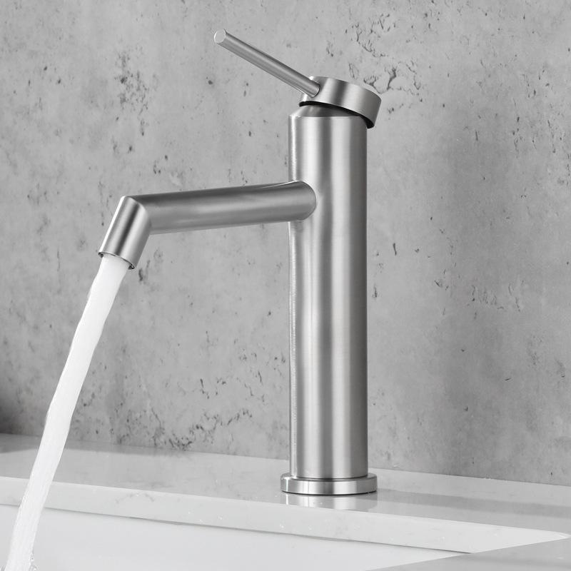 Черный Смеситель для Раковины Горячей и Холодной Воды для Ванной из Нержавеющей Стали 304 с Золотым Напылением, Устанавливаемый на Столешницу, Смеситель для Раковины, Кран