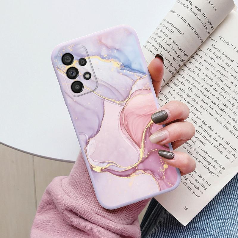 Чехол для Samsung Galaxy A53 5G A 53 Задняя крышка Защитный силиконовый Funda Модный Мраморный Каменный Текстурный Coque для Samsung A53 Capa