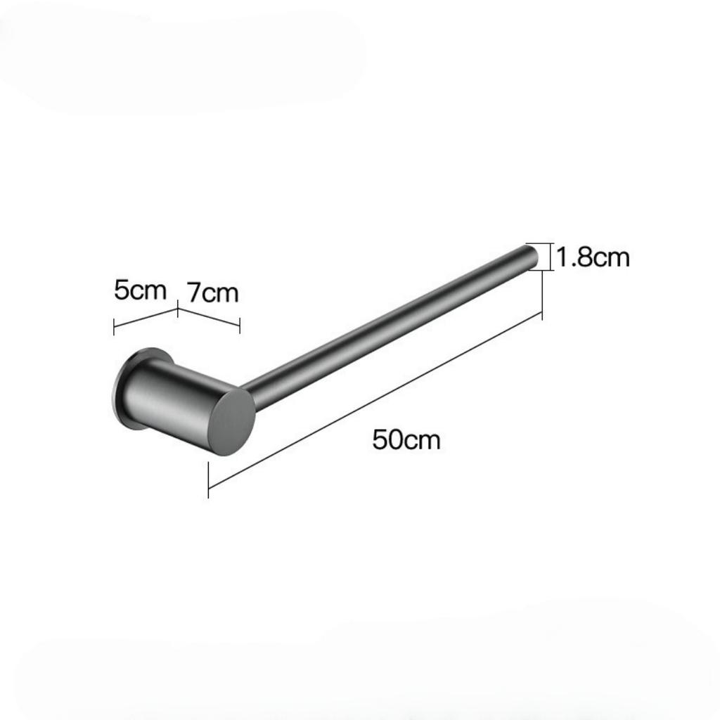 Tuqiu Brushed Gold Towel Hanger Wall Mounted Brass Towel Rack Bathroom Towel Holder Brass Towel Bar Rail Brief Towel Holder