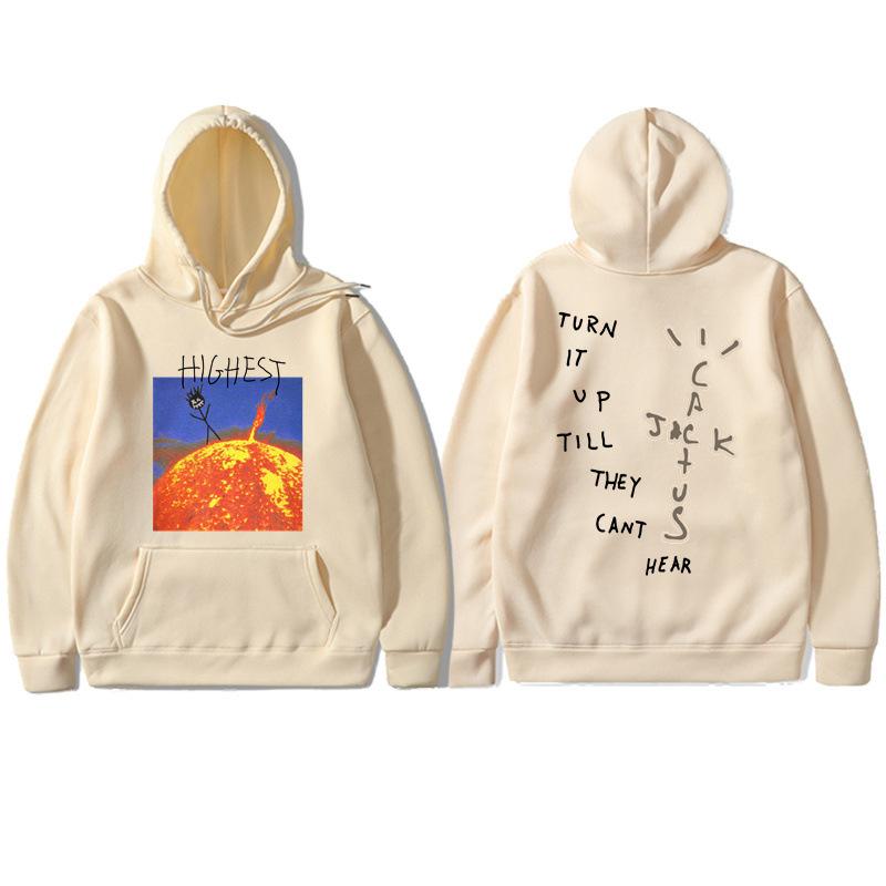 Travis Scott Hitr Sun Hoodie Flame Sun Peripheral Hoodie, Male Female