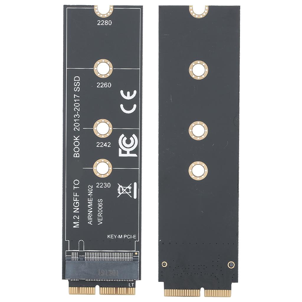 Adapter Card Black ABS Solid State Drive Fit for Macbook Air in 2013 2017 M.2 NVME PCIE3.0