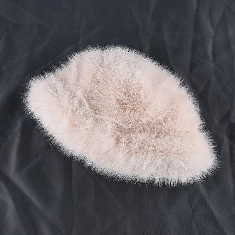 Шапка из искусственного меха норки, женская осенне-зимняя плюшевая рыбацкая шапка, теплая защитная шапка Lei Feng