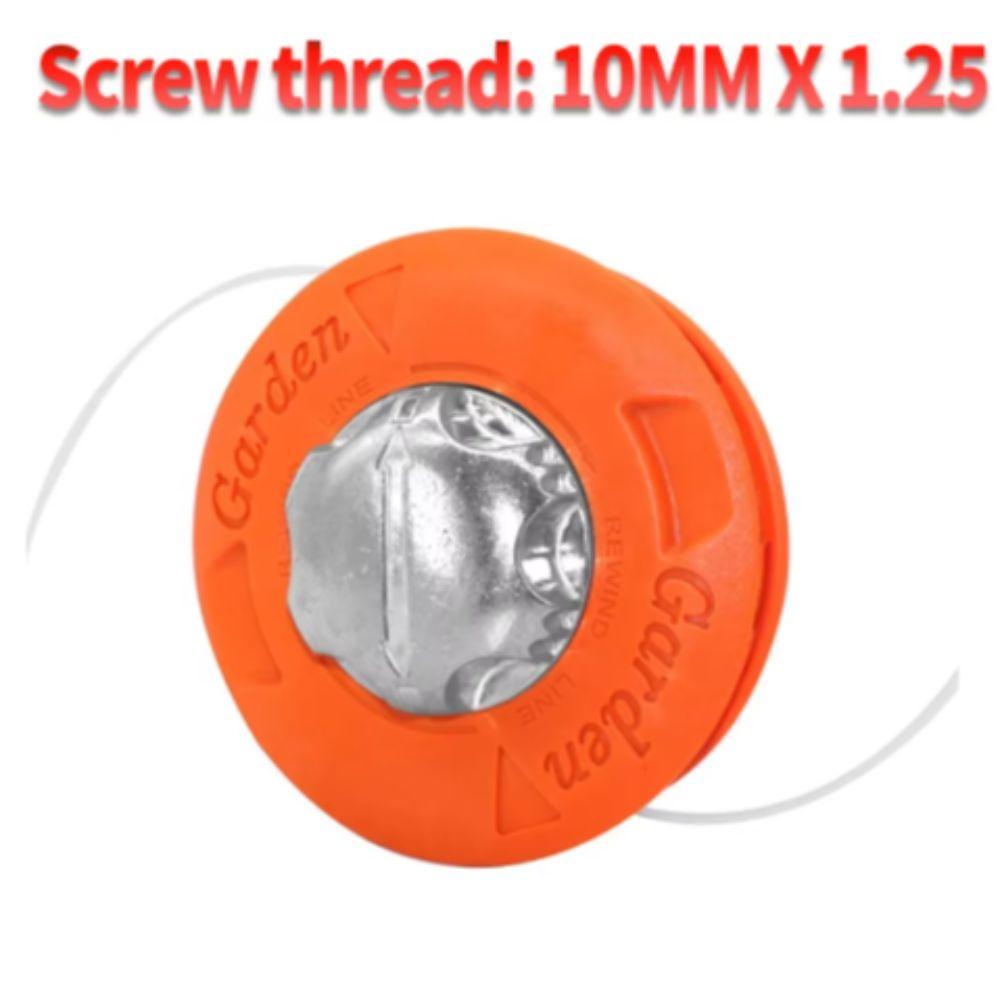 Головка триммера для травы M10, алюминиевая косилка, ударная катушка, прочная головка для газонокосилки, аксессуары для кусторезов