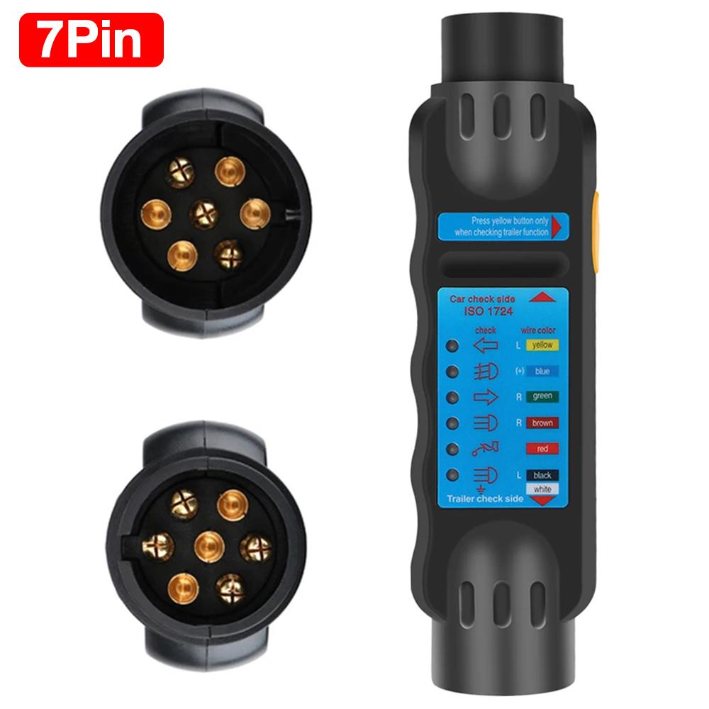 12 В 7/13-контактный автомобильный тестер буксировочных огней, диагностические инструменты для прицепа, буксировка каравана, фаркоп, аксессуары для проверки проводки