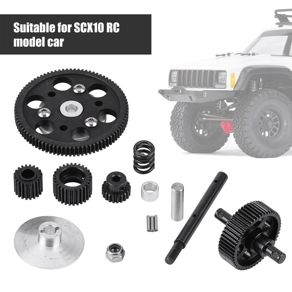 Metal Accessory Center Gearbox Straight Gears Set for SCX10 RC Model Car