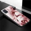 Чехол с розовым цветком для Samsung Galaxy S21 Ultra A51 A71 A52 A72 5g S20 Fe A50 A70 A41 A31 A30 A21s, черный чехол из ТПУ для телефона, капа