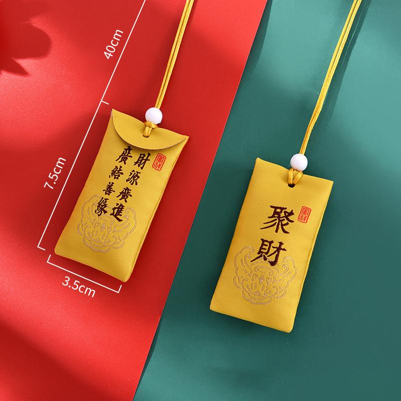 Духовная соль с мешочком буддийский духовный мешок соли ожерелье благословение счастливый мешок амулет благословение мешочки кулон