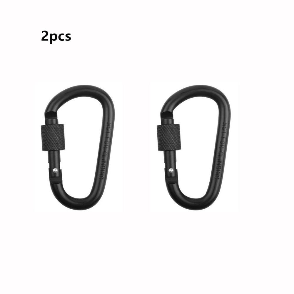 1/2/5pcs with Lock Hammock Hook Aluminum Alloy Shopping Bag Clip Hook New D-Ring Carabiners