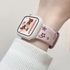3D Цветочный Гравированный Силиконовый Спортивный Ремешок для Apple Watch Ultra 2 49мм S10 11 42 46мм 44 45 41 38 40мм iWatch SE 9 8 7 6 5 3