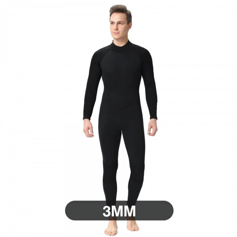 3mm Full Body Wetsuit Scuba Diving Snorkeling Surfing Paddleboarding Water Rescue Thermal Protection Unisex Adult