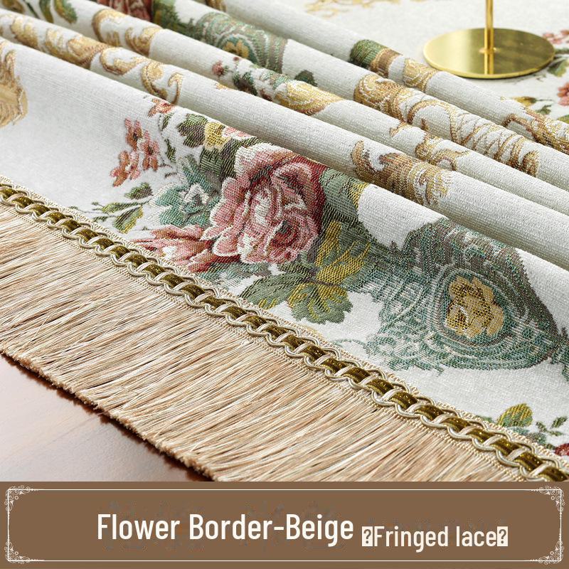Классические европейские скатерти и чехлы с кисточками и кружевом для обеденных, журнальных столиков и тумбочек под телевизор