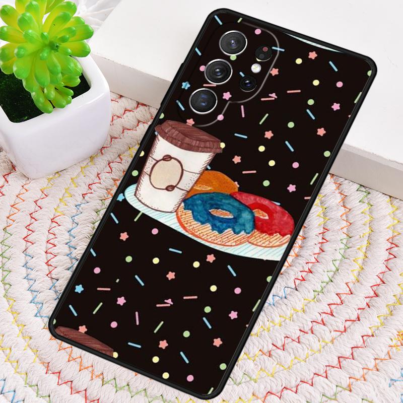 Чехол для телефона 'Сладкий десерт с пончиком и кофе' для Samsung Galaxy note 10 pro S26 Ultra S23 S24 FE S25 S21 S22 PLUS ударопрочный