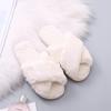 Design Women Winter House Furry Slippers Women Cross Fluffy Fur Home Slides Flat Indoor Floor Shoes Ladies Flip Flops