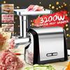 Электрическая мясорубка из нержавеющей стали 3200 Вт, сверхмощный электрический измельчитель, мясорубка, слайсер, колбаса, электрическая мясорубка