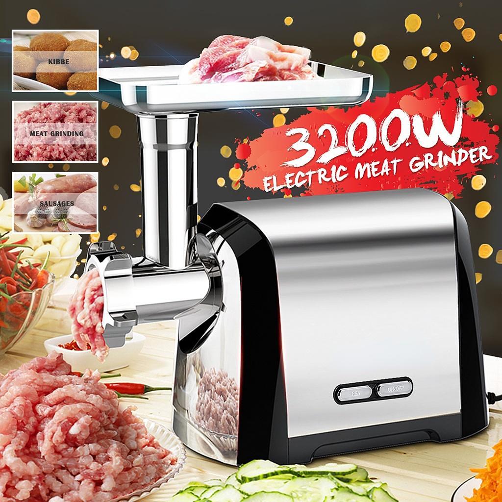 3200 Вт Мощная мясорубка-наполнитель для колбас, Электрическая мясорезка, Электрическая измельчитель, Мясорубка из нержавеющей стали, Электрическая мясорубка