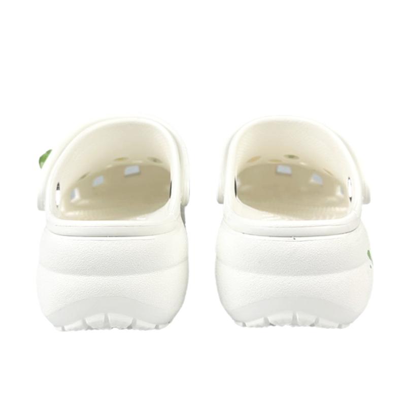 Crocs Классические сабо на платформе BNK Лимонный сон Звезда Сладкий Крутой Подарочная коробка Дырочные туфли Женские Зеленые и Белые