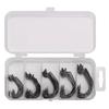 50шт. Набор крючков Offset Hook 2#3/0# Texas Rig Hooks из высокоуглеродистой стали, рыболовный набор Professional Fishing Kit
