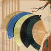 Wood Bamboo Folding Fan Silk Antique Hand Fan Chinese Style Dance Fan Crafts Party Wedding Decoration Favors Gifts For Guest