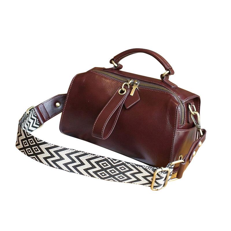 Женская сумка из натуральной кожи Новая модная сумка на плечо из коровьей кожи растительного дубления в корейском стиле Универсальная ручная сумка-кроссбоди