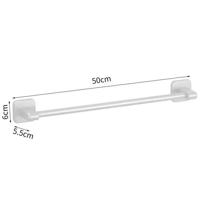 Держатель для полотенец Space Aluminum No Drilling Organizers для полотенец в ванной Самоклеящаяся вешалка для полотенец Полки для ванной Вешалка для полотенец для рук
