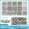 304 Stainless Steel Bolts And Nuts Set M2 M3 M4 M5 M6 Hexagon Hex Socket Screws Allen Cap Head Bolt Nut Set Assortment Kit