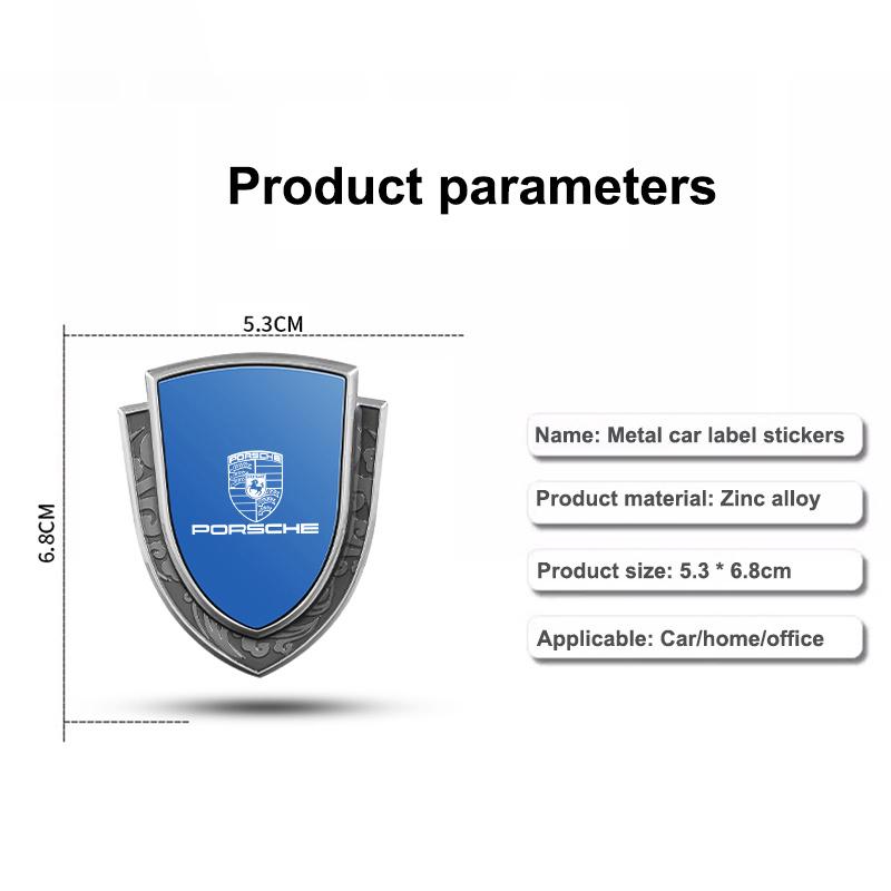 Металлические 3D Наклейки-Эмблемы на Бок Кузова Автомобиля Для Porsche Cayenne Panamera Macan 911 718 Taycan Cayman Аксессуары для Внешнего Вида Авто