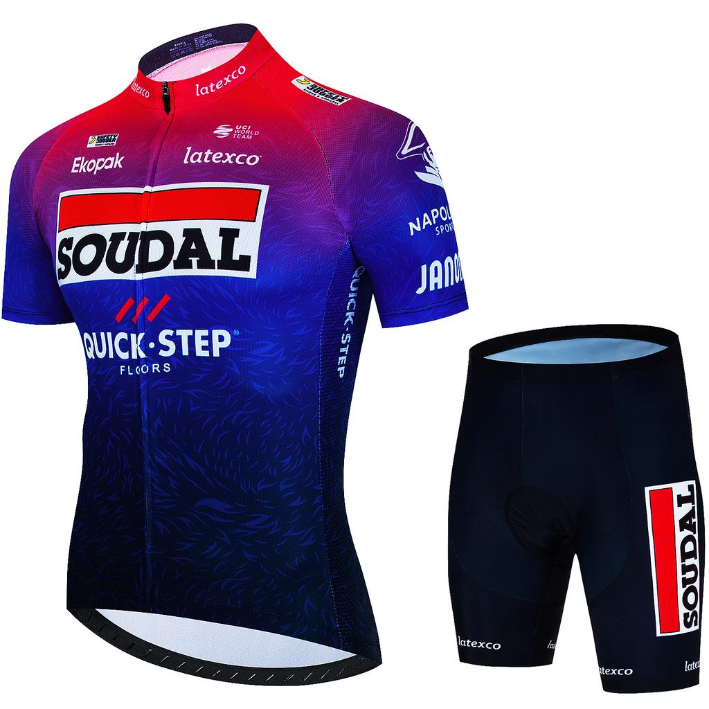 Men's Cycling Outfit Set  Quick Step Clothing 2026 Bicycles Clothes Summer Bike Jersey Cycle Jacket Man Spring Shorts Bib
